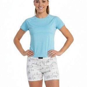 Mizuno Womens Softball Drylite Sliding Shorts White Grey Size L NWT SKUW458